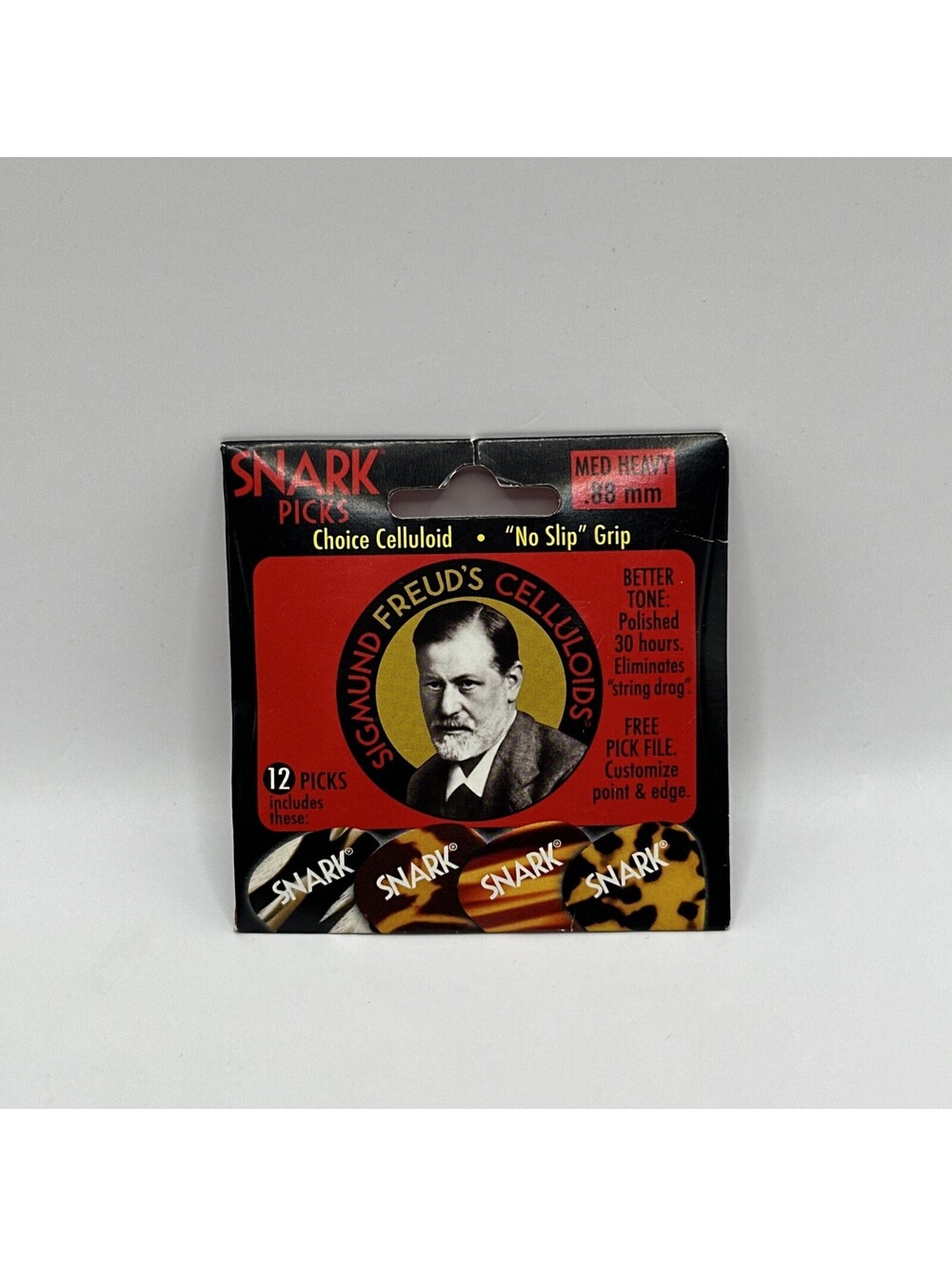 SNARK SIGMUND FREUD'S CELLULOIDS GUITAR PICKS 12 IN PACK MH .88mm